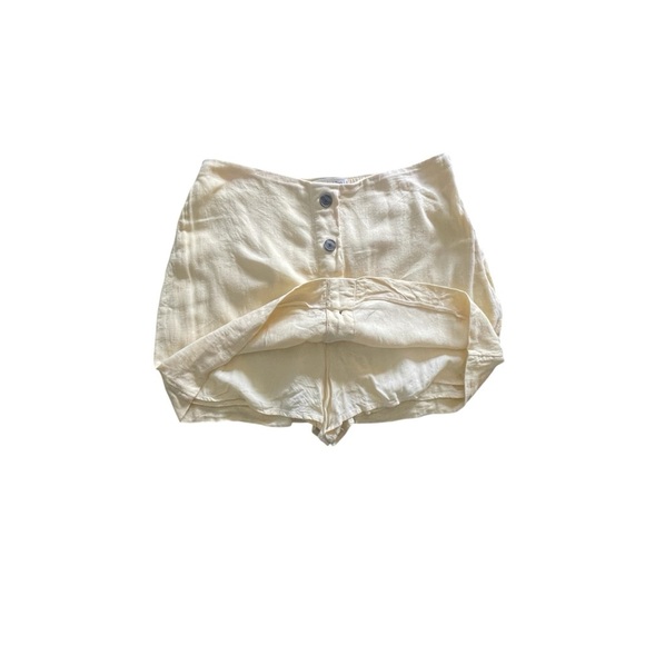 Abercrombie &Fitch Yellow Button-Front Mini Skirt Size: M - Picture 4 of 7